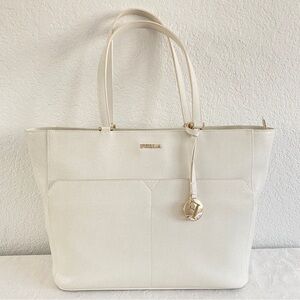 Furla White Saffiano leather Tote Bag